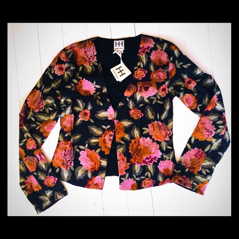 Silk embroidered jacket.  NWT